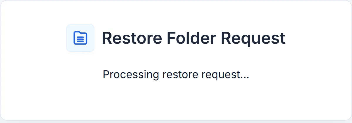 Restoring a whole folder from SharePoint in one action using the Squirrel Restore button
