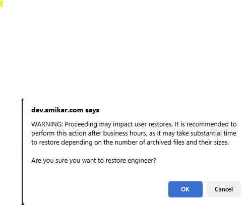 Squirrel restore site prompt